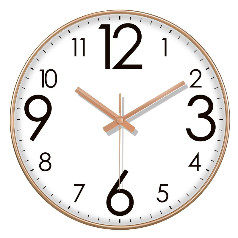 Simple Quartz Wall Clock With Large Numbers Easy To Read Clock Modern Silent Non Ticking Wall Mounted Home Decoration