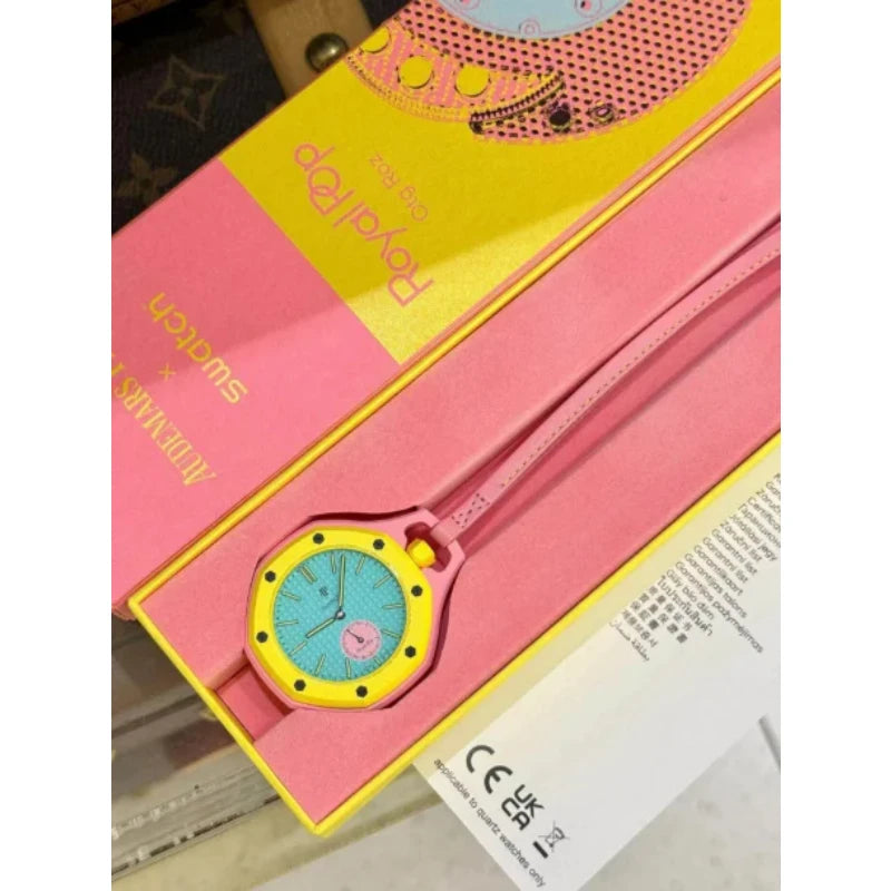 New AP SWATCH Joint Watch Quartz Strap AP Swatch Logo 1:1 Replica Royal Oak Pocket Watch Couple Watch Exquisite Holiday Gifts