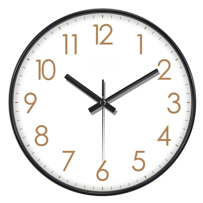 Simple Quartz Wall Clock With Large Numbers Easy To Read Clock Modern Silent Non Ticking Wall Mounted Home Decoration