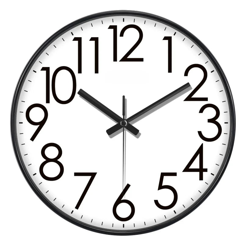 Simple Quartz Wall Clock With Large Numbers Easy To Read Clock Modern Silent Non Ticking Wall Mounted Home Decoration