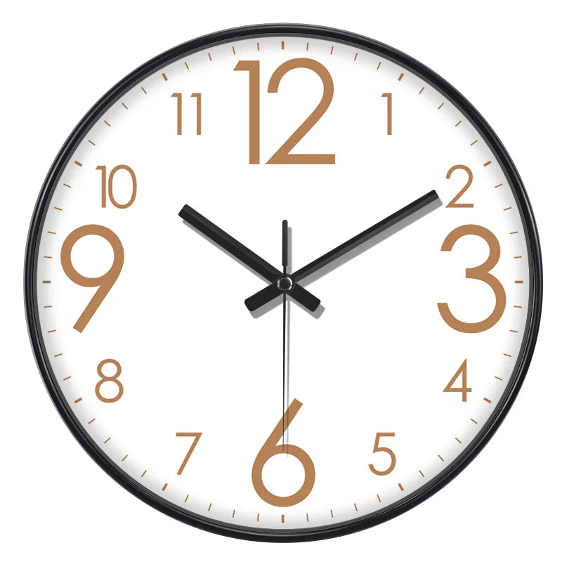 Simple Quartz Wall Clock With Large Numbers Easy To Read Clock Modern Silent Non Ticking Wall Mounted Home Decoration