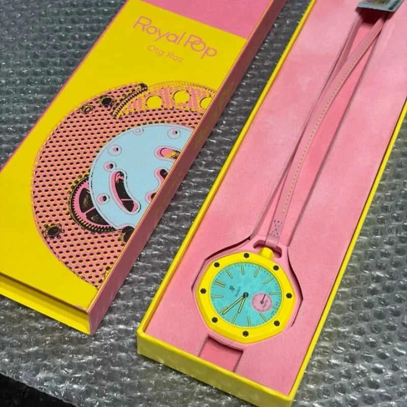 New AP SWATCH Joint Watch Quartz Strap AP Swatch Logo 1:1 Replica Royal Oak Pocket Watch Couple Watch Exquisite Holiday Gifts