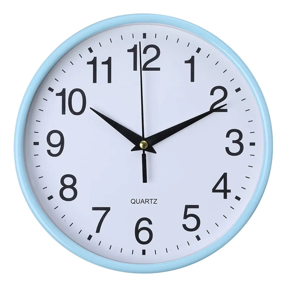Quartz Clock Battery Operated Hanging Clock 8 Inch Non-ticking Round Wall Clocks Easy-to-read Numerals Scale clock School