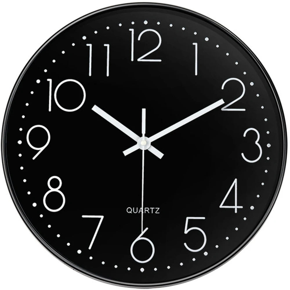 Modern Minimalist Wall Clock Silent 3D Digital Quartz Clock  Tempered Glass Clock for Living Room Bedroom Kitchen Office  Decor