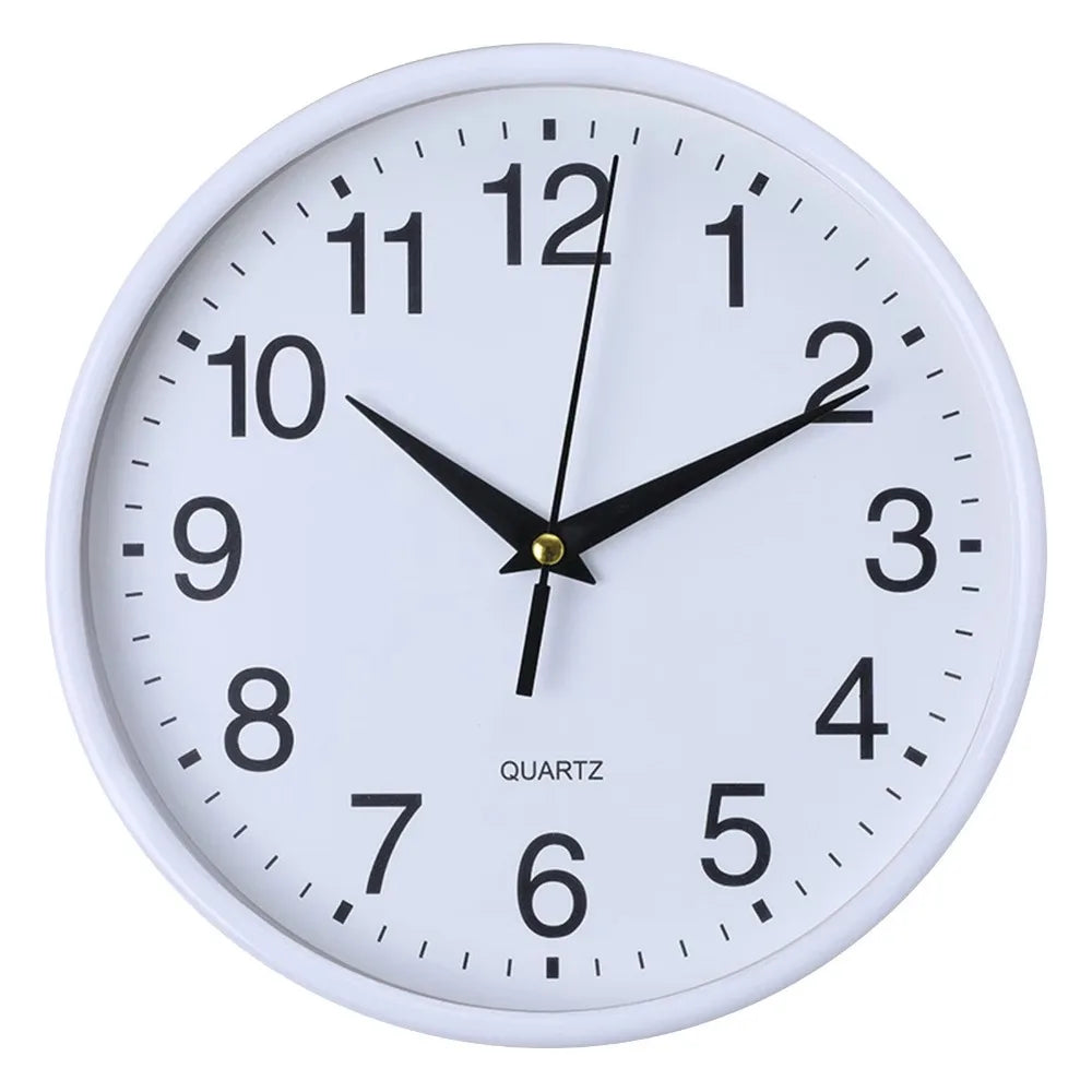 Quartz Clock Battery Operated Hanging Clock 8 Inch Non-ticking Round Wall Clocks Easy-to-read Numerals Scale clock School