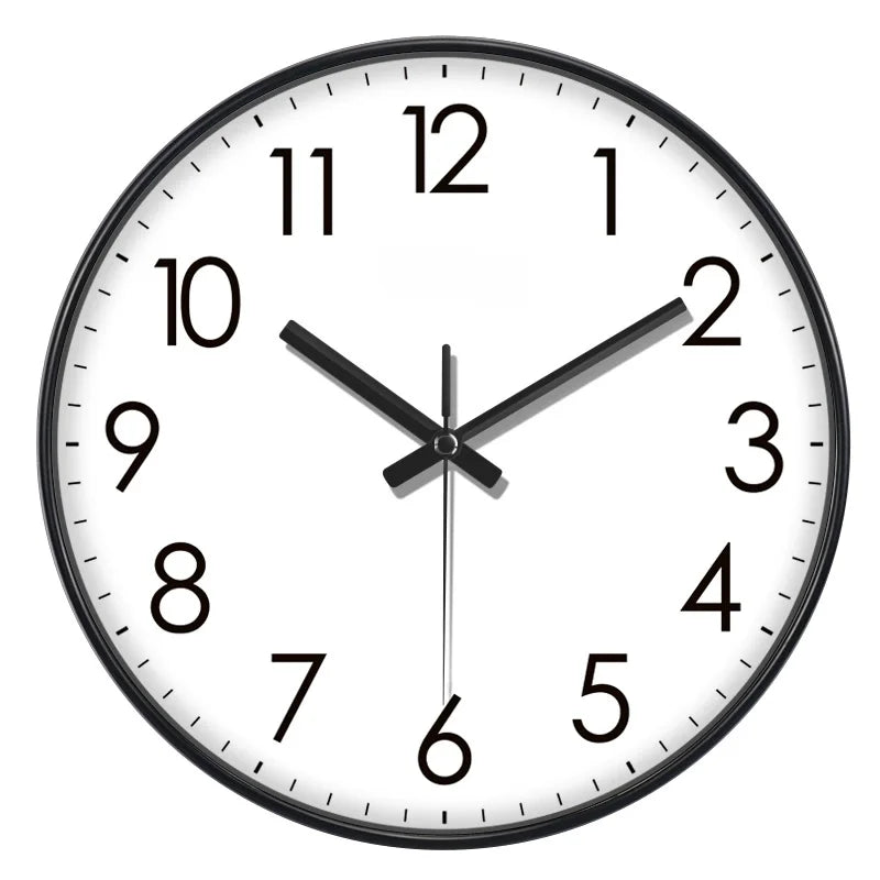 Simple Quartz Wall Clock With Large Numbers Easy To Read Clock Modern Silent Non Ticking Wall Mounted Home Decoration