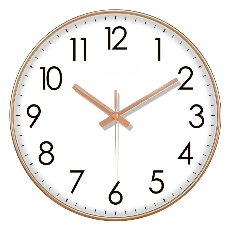Simple Quartz Wall Clock With Large Numbers Easy To Read Clock Modern Silent Non Ticking Wall Mounted Home Decoration
