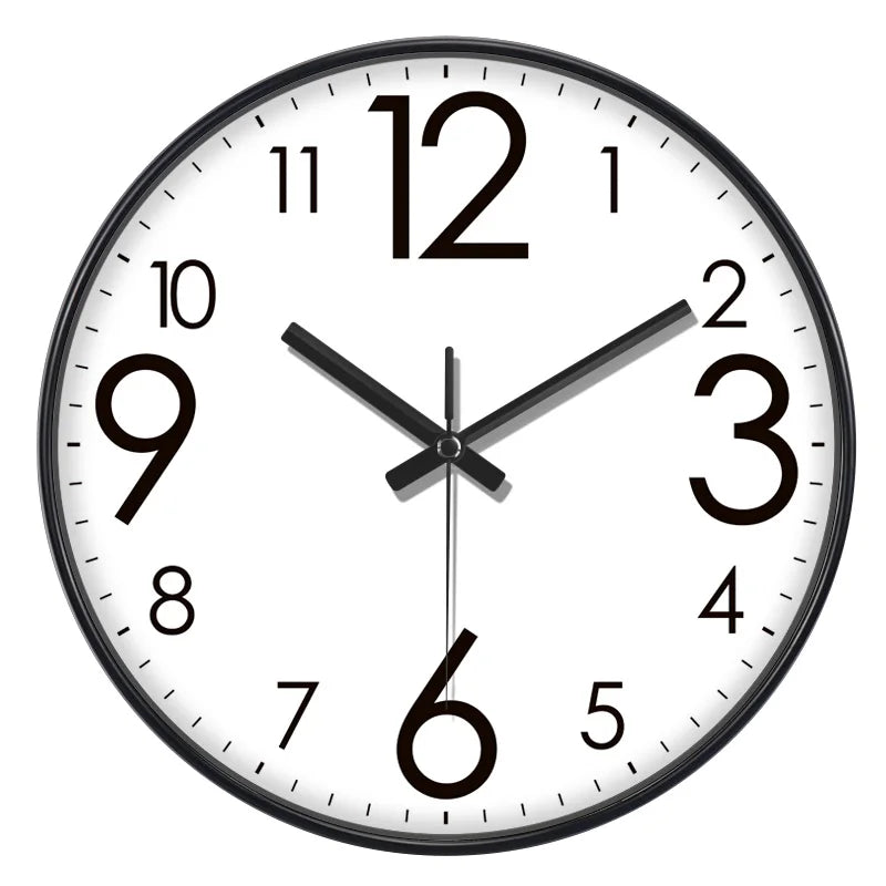 Simple Quartz Wall Clock With Large Numbers Easy To Read Clock Modern Silent Non Ticking Wall Mounted Home Decoration