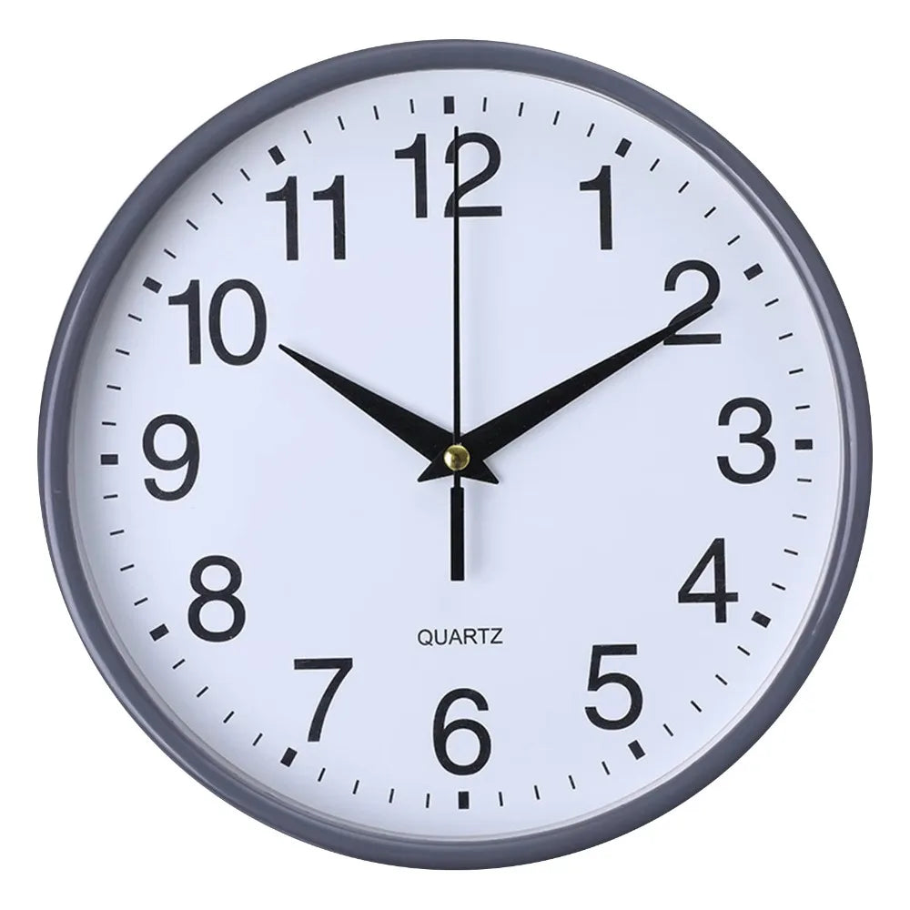 Quartz Clock Battery Operated Hanging Clock 8 Inch Non-ticking Round Wall Clocks Easy-to-read Numerals Scale clock School