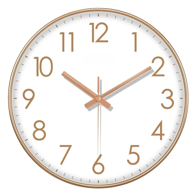 Simple Quartz Wall Clock With Large Numbers Easy To Read Clock Modern Silent Non Ticking Wall Mounted Home Decoration