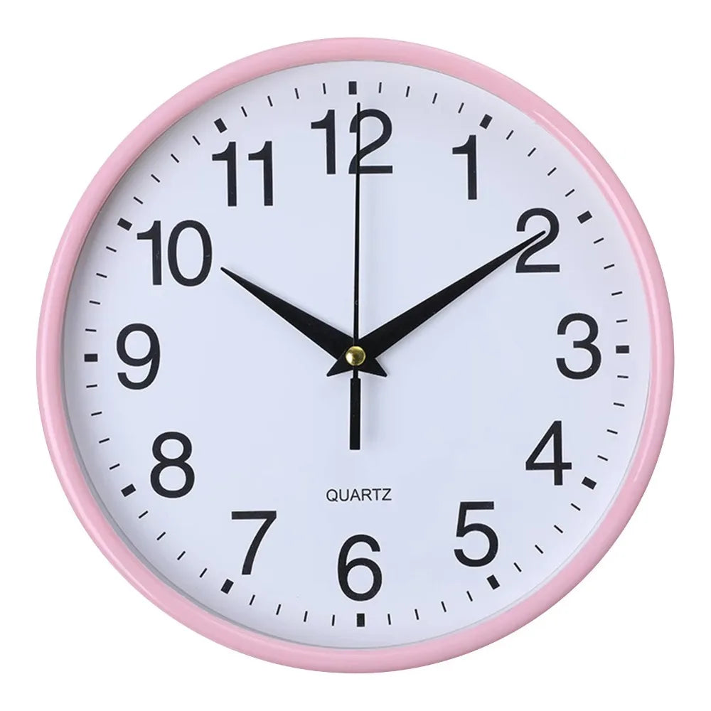 Quartz Clock Battery Operated Hanging Clock 8 Inch Non-ticking Round Wall Clocks Easy-to-read Numerals Scale clock School