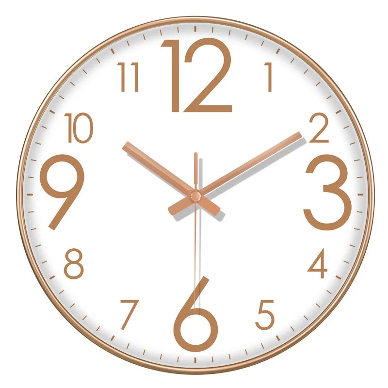 Simple Quartz Wall Clock With Large Numbers Easy To Read Clock Modern Silent Non Ticking Wall Mounted Home Decoration